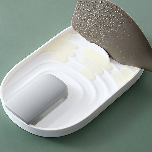 Non Slip Kitchen Spoon Holders Spatula Rack Shelf - Picture 7 of 9